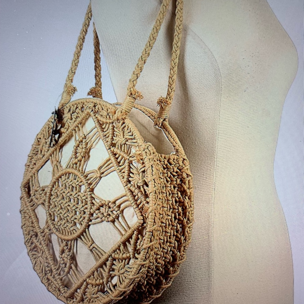 Macrame Rope Shoulder Bag - Picture 2 of 5